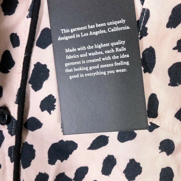 NWT Rails Large Dalmation Print Pajama Top Shirt - Picture 10 of 12